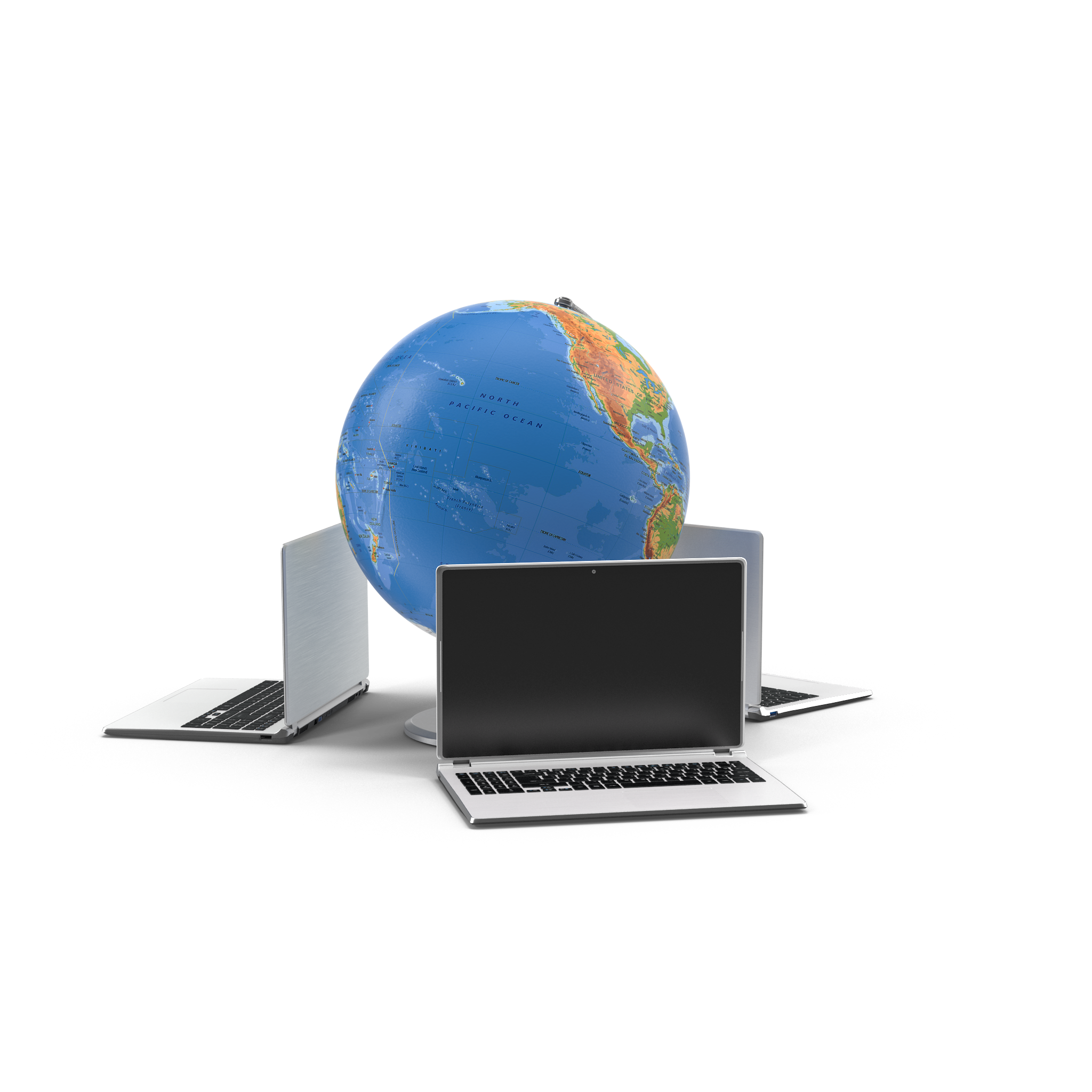 Globe-and-Laptops