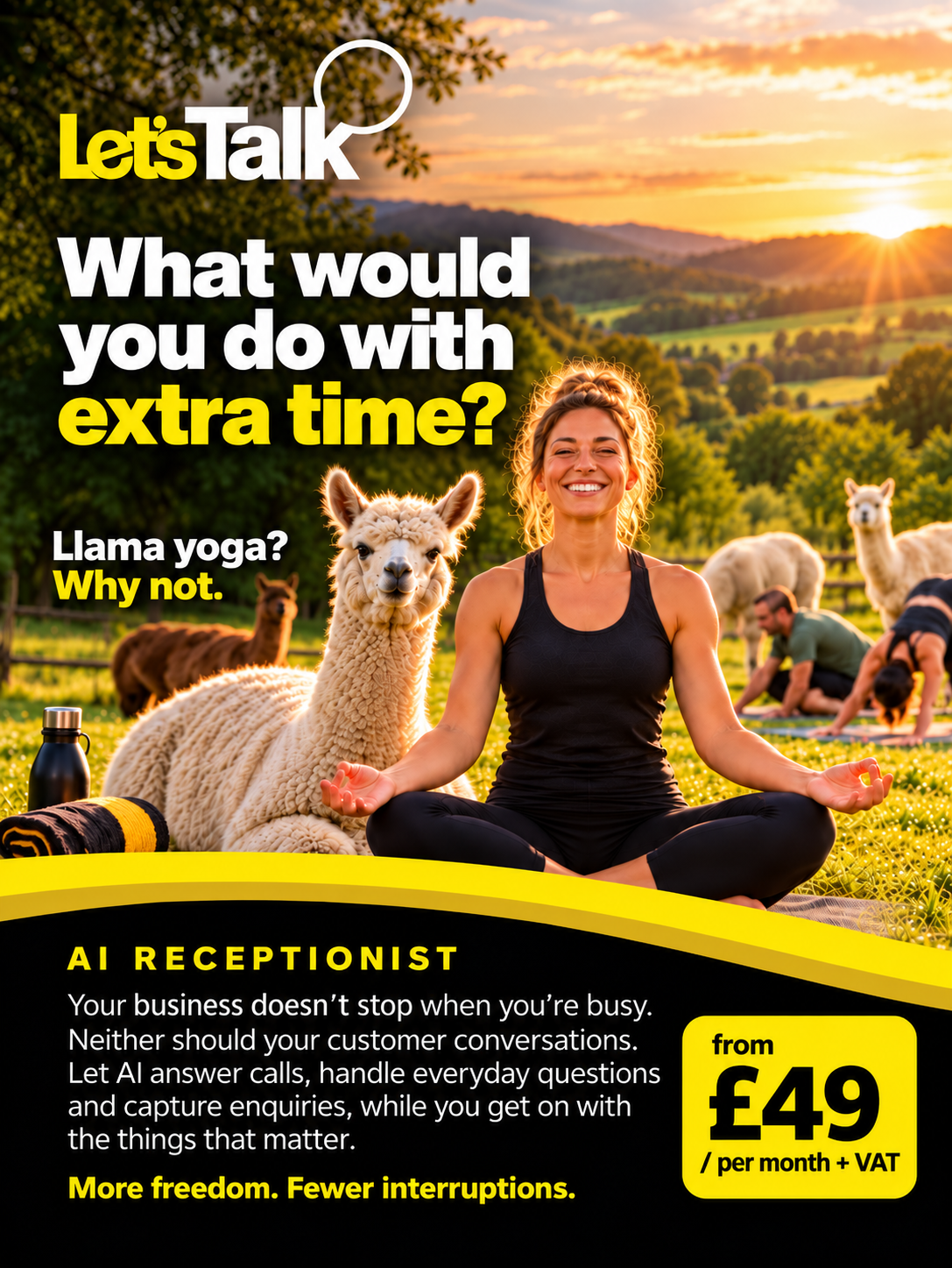 AI Receptionist Extra Time digital flyer cover